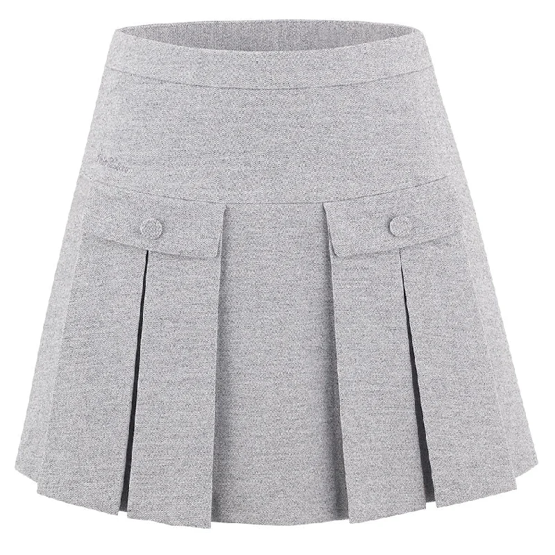 Fairliar High-Waist A-line Fleece Golf Skirt 2024 Women relaxed fit skirt