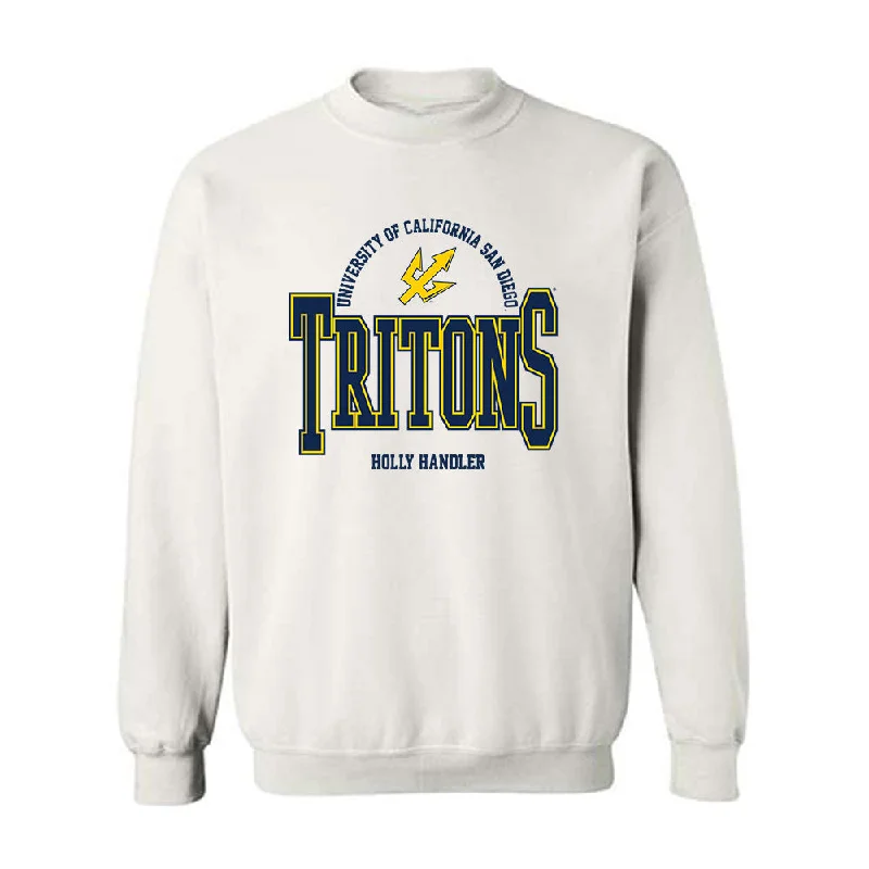 UCSD - NCAA Women's Rowing : Holly Handler - Classic Fashion Shersey Crewneck Sweatshirt Hoodie with Batwing Sleeves Loose Dramatic