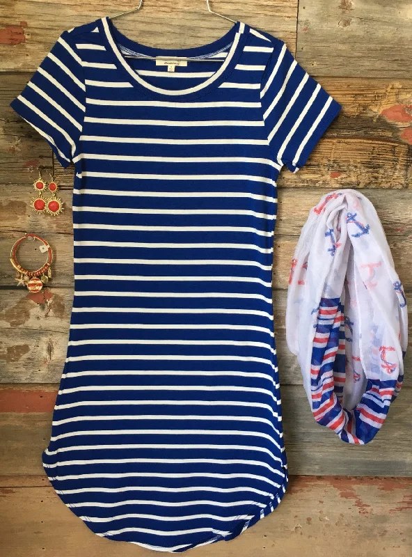 On the Horizon Tunic Dress: Royal Blue Tunics New arrival