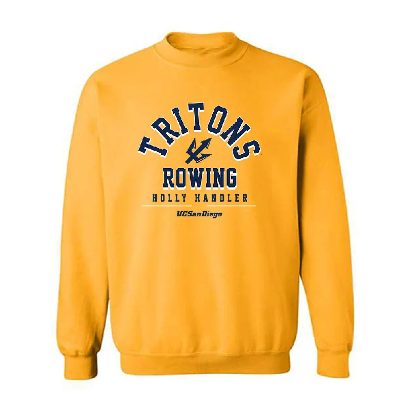 UCSD - NCAA Women's Rowing : Holly Handler - Classic Fashion Shersey Crewneck Sweatshirt Hoodie with High Neck Warm Protective