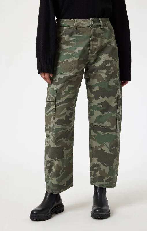 VINNIE KHAKI CAMO TWILL PANT Trendy Work Pants