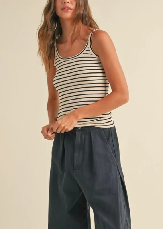 Dove Stripe Tank Top graphic tank top