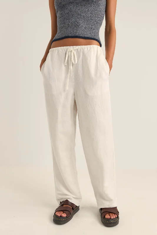 Frankie Elastic Pant White Fashionable Track Pants