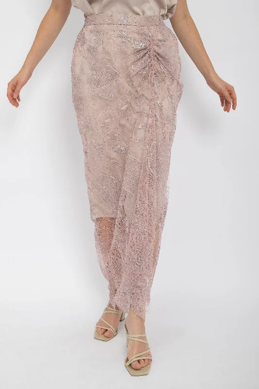 Uma Skirt in Rose Silver linen skirt airy