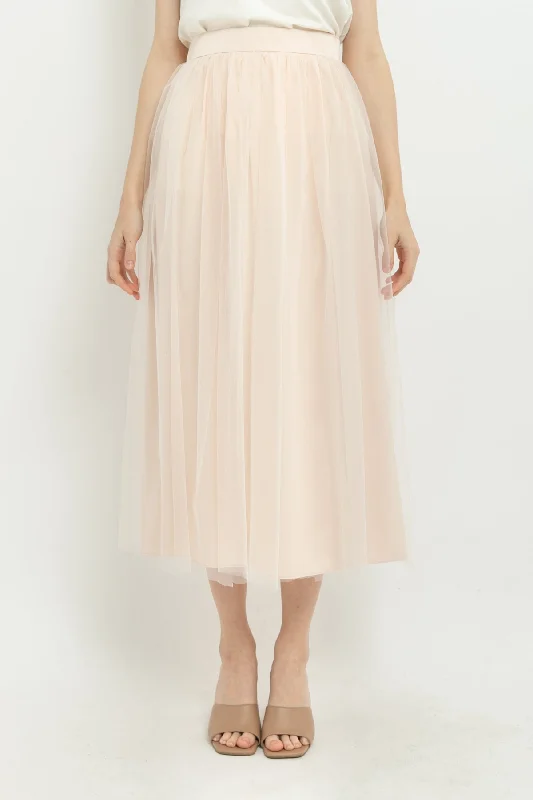 Rania Tulle Skirt in Peach denim skirt stylish