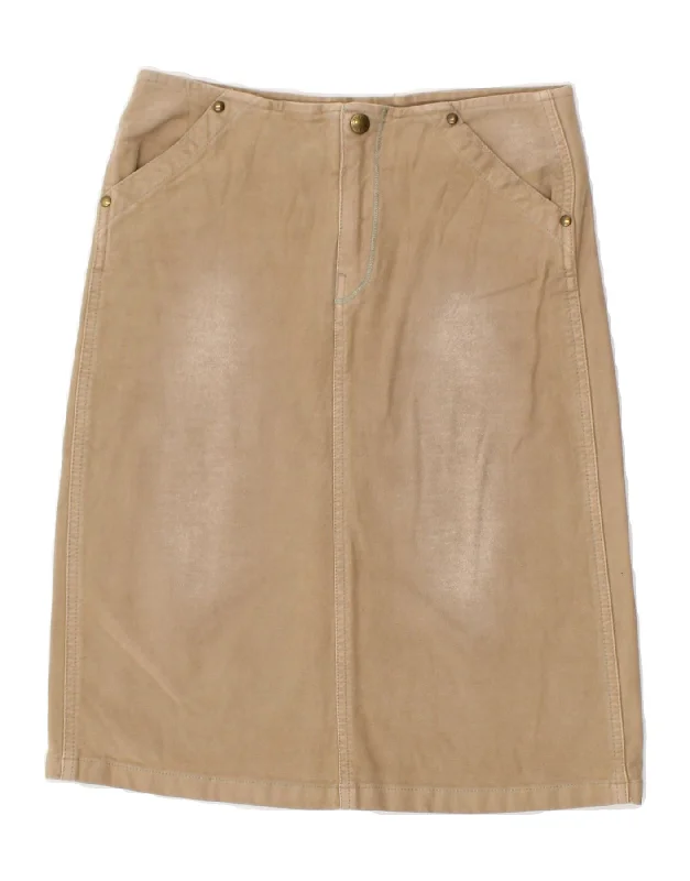 REPLAY Womens Midi Skirt W26 Small Beige Cotton chiffon skirt delicate