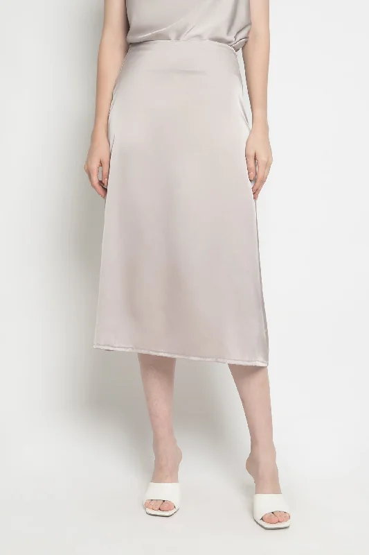 Constance Skirt in Gray linen skirt natural