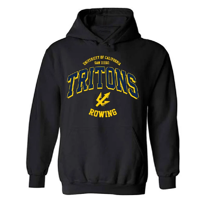 UCSD - NCAA Women's Rowing : Holly Handler - Classic Fashion Shersey Hooded Sweatshirt Hoodie with Bell Sleeves Flared Feminine