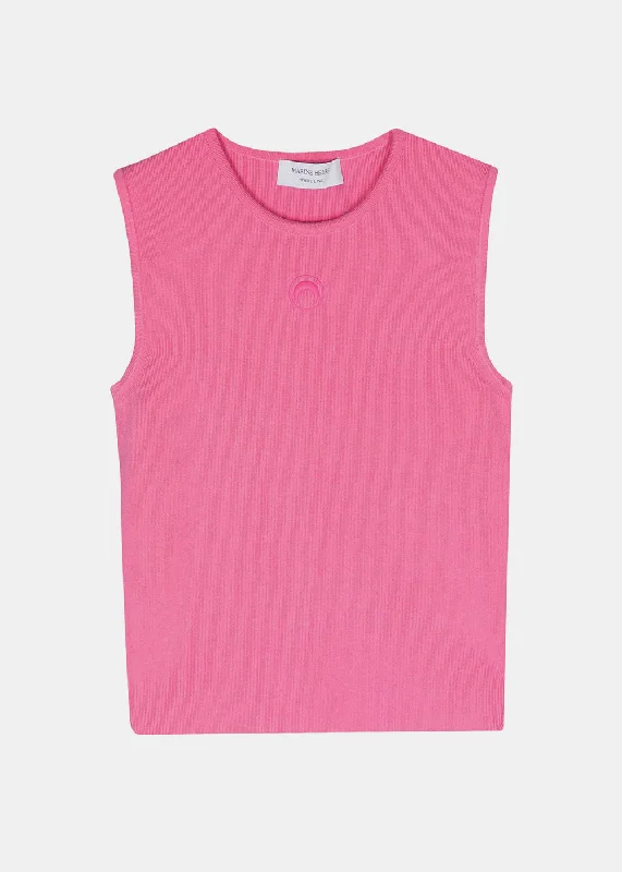 Pink Core Knit Tank Top chic tank top