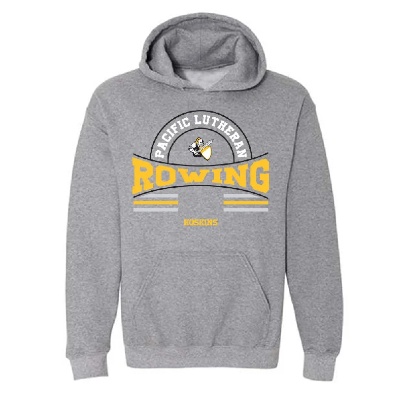 PLU - NCAA Women's Rowing : Sarah Hoskins - Classic Fashion Shersey Hooded Sweatshirt Hoodie with Emblem Brand Identity