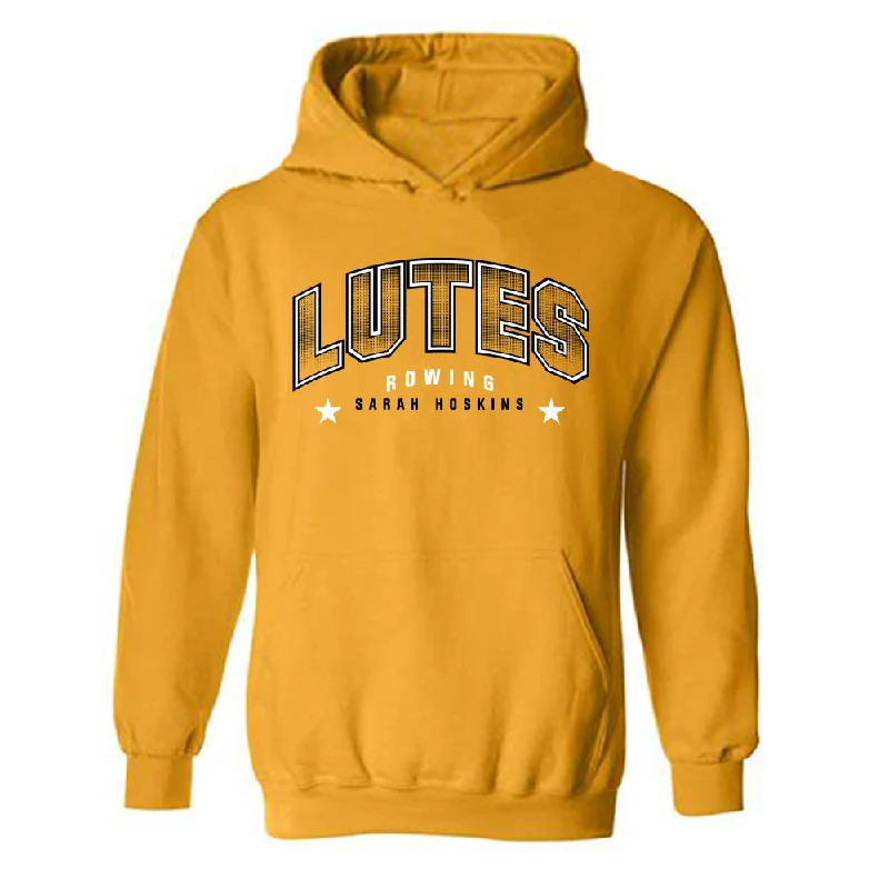 PLU - NCAA Women's Rowing : Sarah Hoskins - Classic Fashion Shersey Hooded Sweatshirt Hoodie with Fur Luxurious Winter