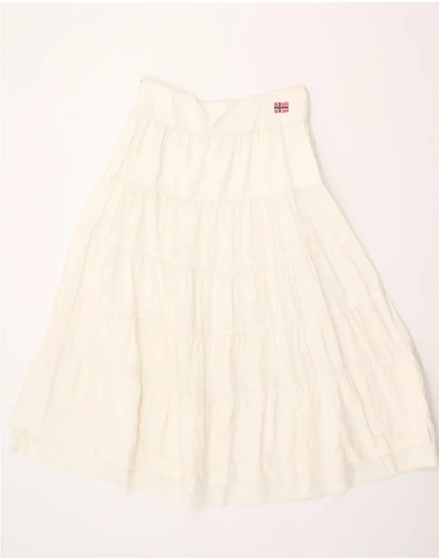 NAPAPIJRI Womens A-Line Skirt IT 42 Medium W30  Off White cashmere skirt rich