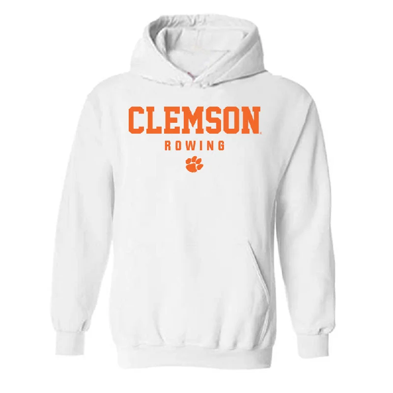 Clemson - NCAA Women's Rowing : Lira Bonitatibus - Classic Shersey Hooded Sweatshirt Hoodie with Neon Bright Vibrant