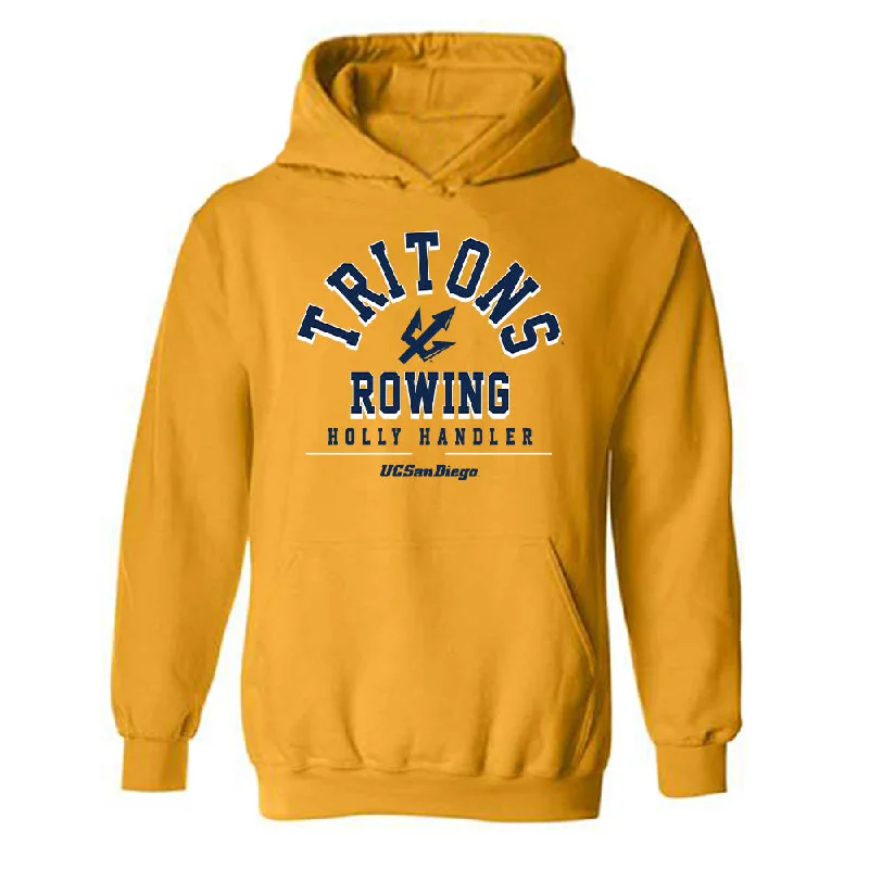 UCSD - NCAA Women's Rowing : Holly Handler - Classic Fashion Shersey Hooded Sweatshirt Hoodie with Ribbed Neckline Snug Warm