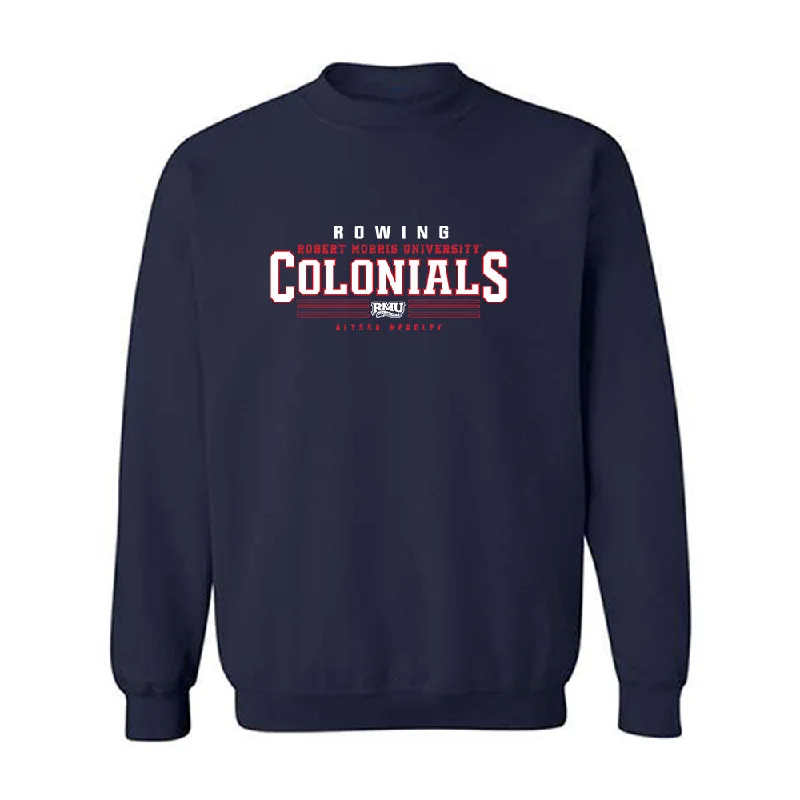 Robert Morris - NCAA Women's Rowing : Alyssa Headley - Classic Fashion Shersey Crewneck Sweatshirt Hoodie with Emblem Brand Identity