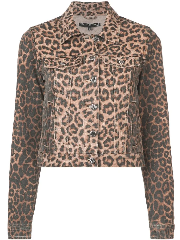 leopard print denim jacket Faux Fur Jacket Real Fur Jacket Shearling Jacket