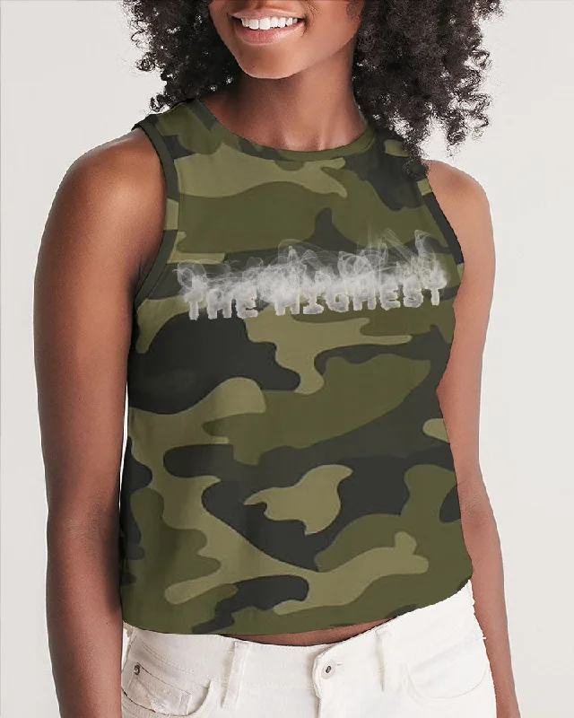 DARKER SHADE Women's Cropped Tank gym tank top