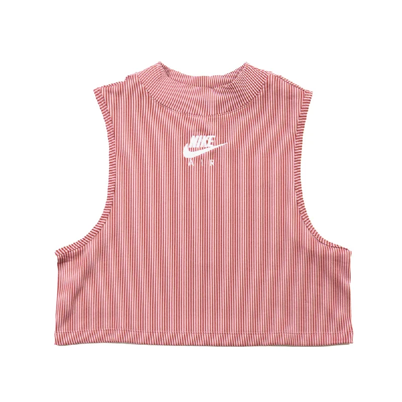 WMNS Nike Air Crop Tank (Pink Glaze/White) bold tank top