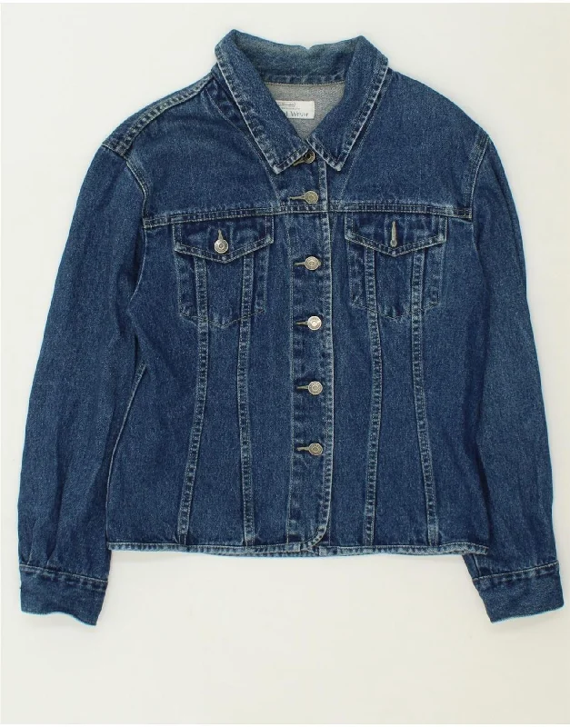 ST. BERNARD Womens Denim Jacket UK 12 Medium  Blue Cotton Appliqued Jacket Beaded Jacket Sequined Jacket