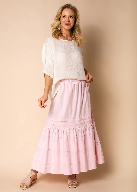 Honey Cotton Skirt in Blush chiffon skirt airy