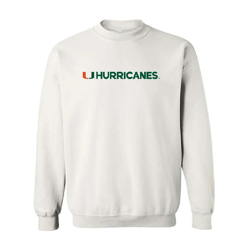 Miami - NCAA Women's Rowing : Peyton Hulsewe - Classic Shersey Crewneck Sweatshirt Hoodie with Hem Contrast Bold Stylish