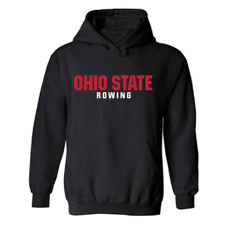 Ohio State - NCAA Women's Rowing : Eliana Bujwalo-Nowak - Classic Shersey Hooded Sweatshirt Hoodie with Hidden Zipper Minimalist Clean