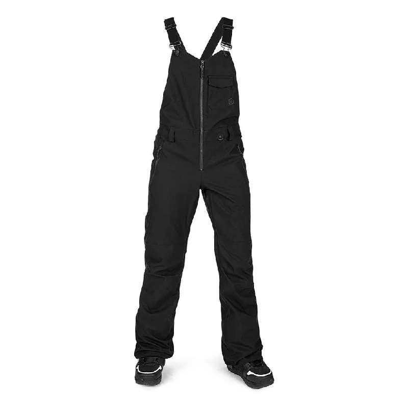 Volcom 2023 Womens Swift Bib Pant - Black Soft Sweatpants Style