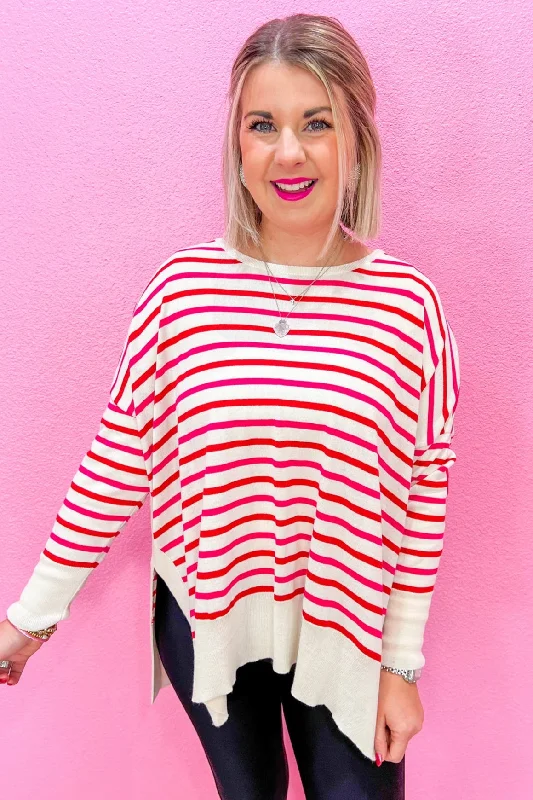 Amour Sweater - Candy Cane Stripe Modern Contemporary Chic