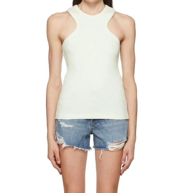 Bea Cutaway Tank Top In Honeydew workout tank top