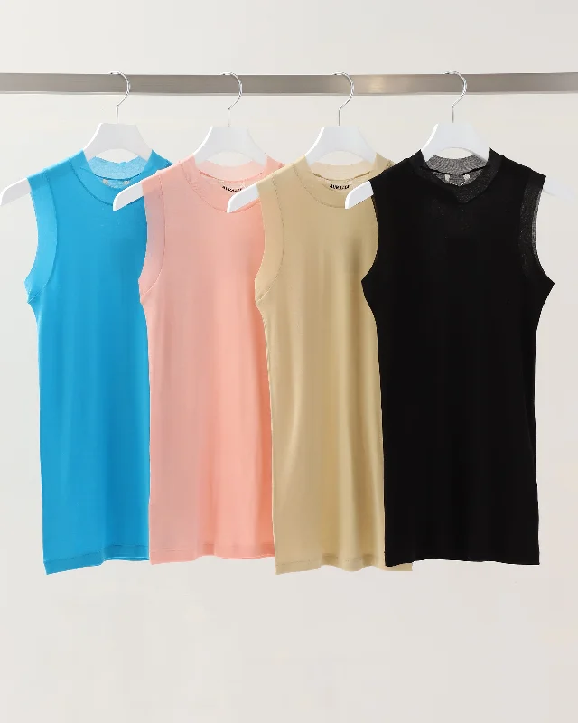 SUPER HIGH GAUGE SHEER RIB TANK sage tank top