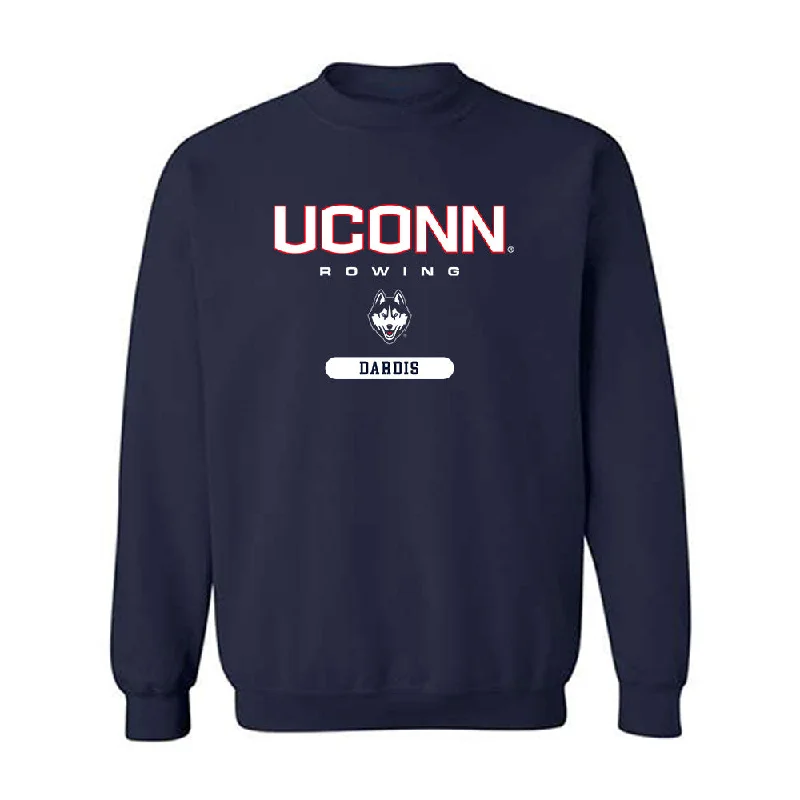 UConn - NCAA Women's Rowing : Ava Dardis - Classic Shersey Crewneck Sweatshirt Hoodie with Frayed Bohemian Relaxed