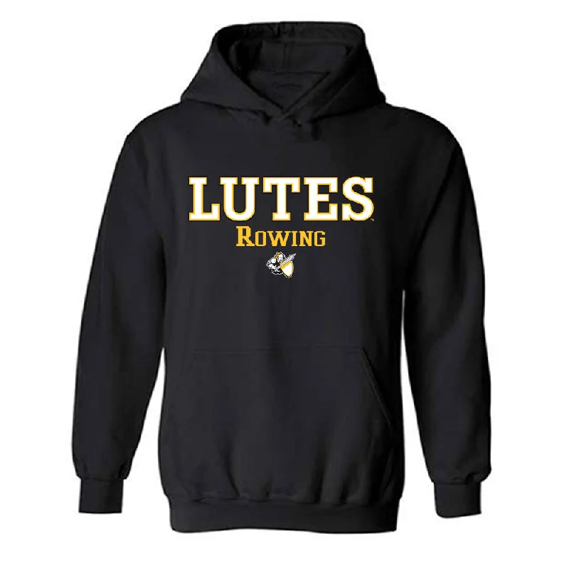 PLU - NCAA Women's Rowing : Sarah Hoskins - Classic Shersey Hooded Sweatshirt Hoodie with Illustration Artistic Creative