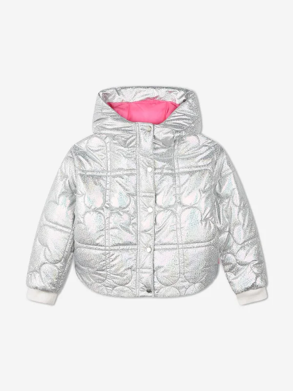 Billieblush Girls Iridescent Shell Puffer Jacket in Multicolour Fleece Jacket Down Jacket Parka