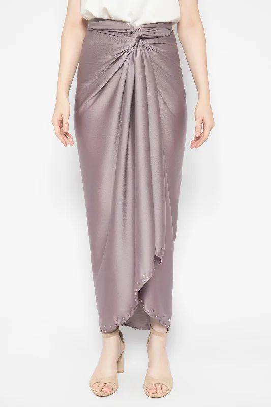 Kayra skirt in Dusty Purple silk skirt smooth