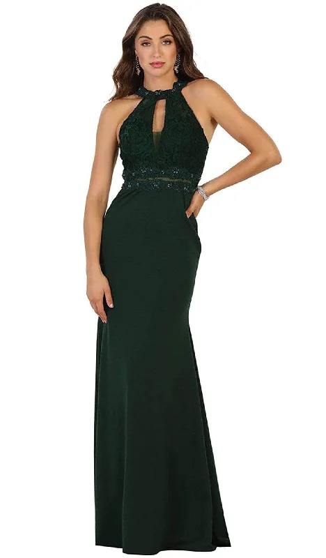 May Queen MQ1506 - Sleeveless Racer Back Evening Dress Lace Sexy Club