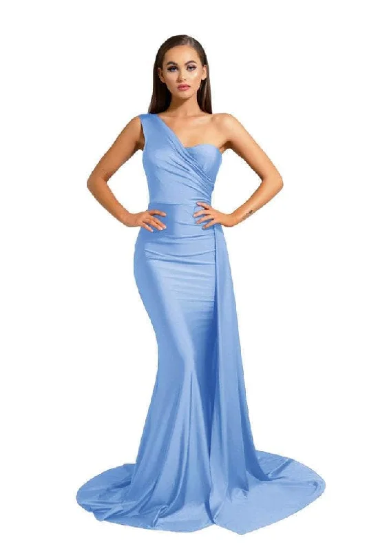 Portia and Scarlett PS6321 - Draped Asymmetric Evening Dress Tunics Long Elegant