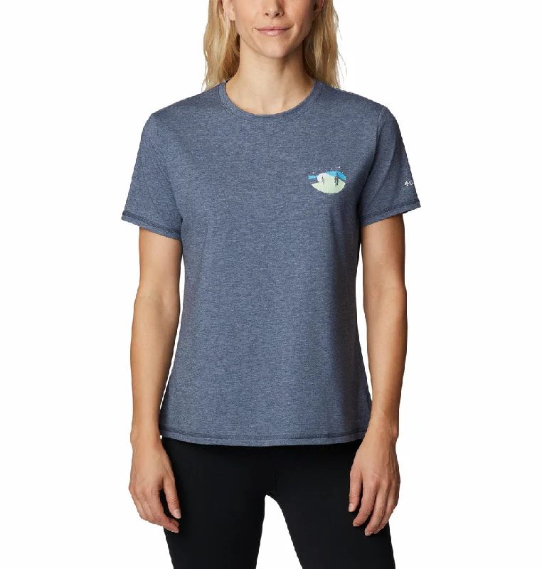 Columbia T-Shirt Sun Trek Graphic II - Femme Front Pockets Side Pockets Patch Pockets