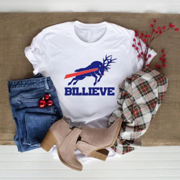 Billieve Bills Christmas Tshirt Collared T-Shirt Boat Neck A-Line