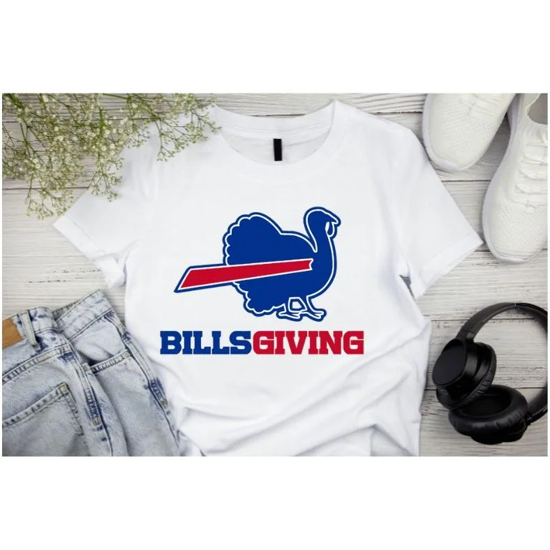 Billsgiving Bills Thanksgiving Tshirt Anti-Pilling Machine Wash Handmade