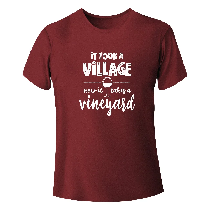 It Takes a Vineyard Unisex Screen print T-Shirt Seamless Knitted Crochet