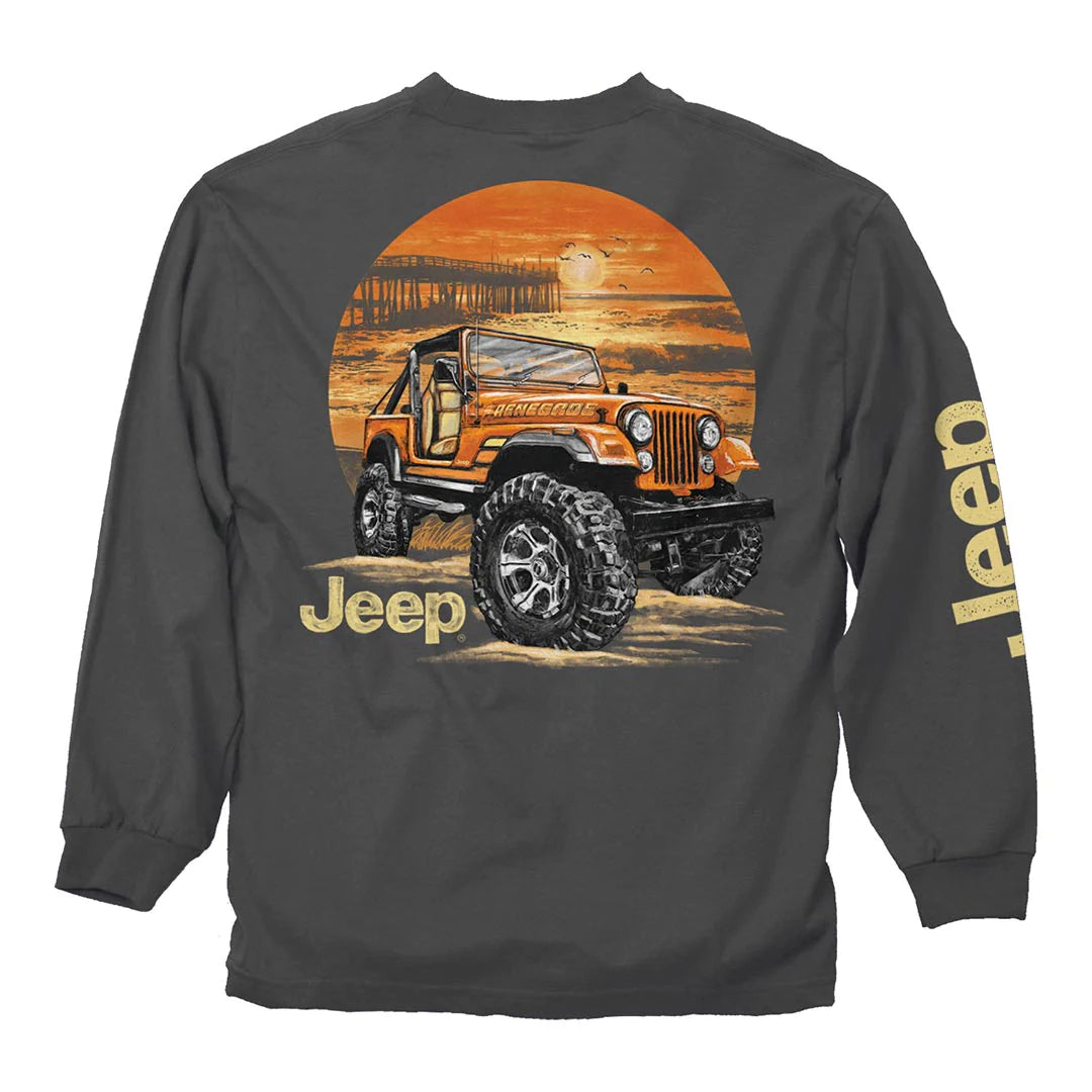 Jeep. Renegade Beach Long Sleeve T-Shirt, Pepper Faux Fur Fabric Real Fur Fabric Shearling Fabric