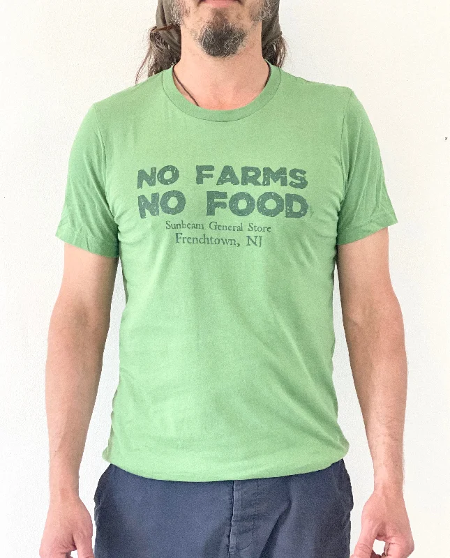 No Farms No Food T-Shirt Collared Crew Neck Turtle Neck