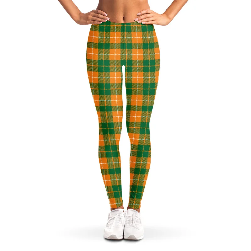 Irish Themed Plaid Pattern Print Women's Leggings Cozy Full-Length Workout Leggings