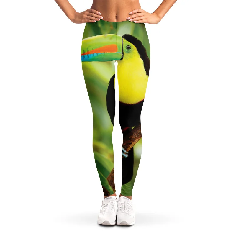 Keel-Billed Toucan Print Women's Leggings Chic Workout Leggings