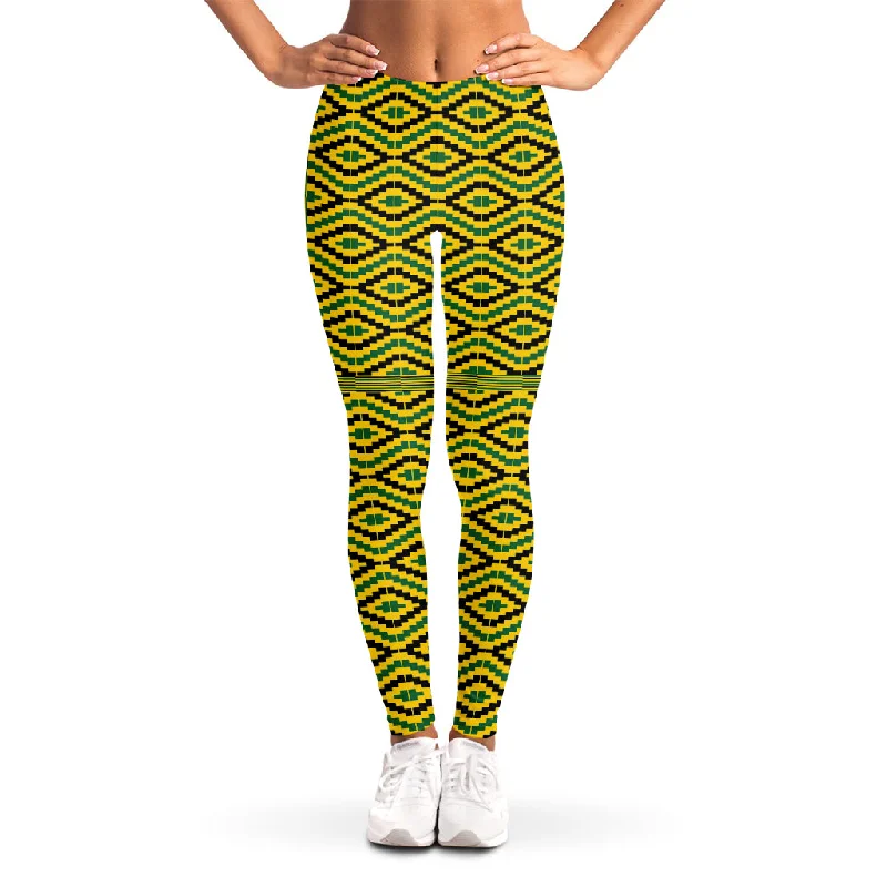 Kente African Pattern Print Women's Leggings Fashionable Printed Leggings