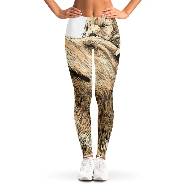 Labrador Retriever And Puppy Print Women's Leggings Comfortable Slim Fit Leggings