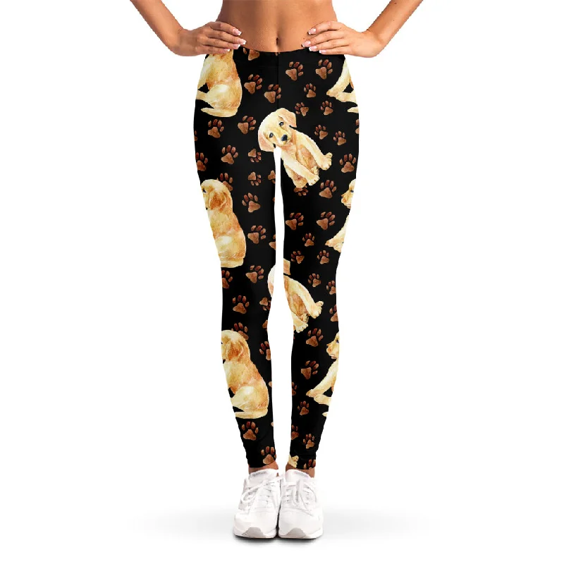 Labrador Retriever Puppy Pattern Print Women's Leggings Cozy Oversized Leggings