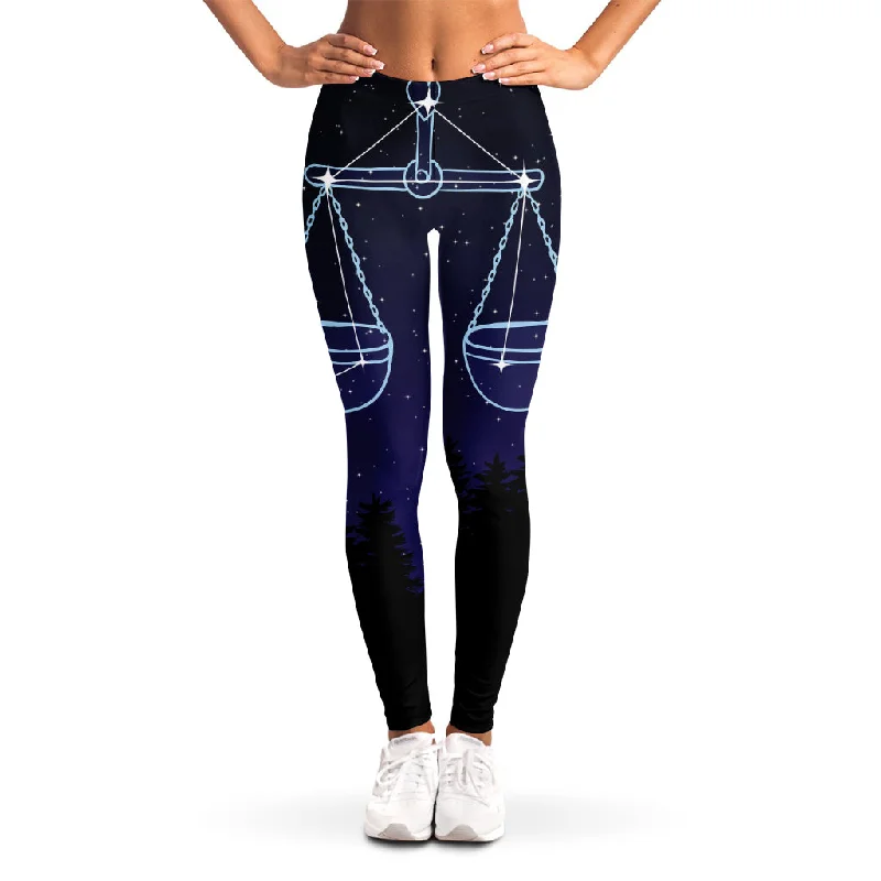 Libra Constellation Print Women's Leggings Casual Sporty Leggings