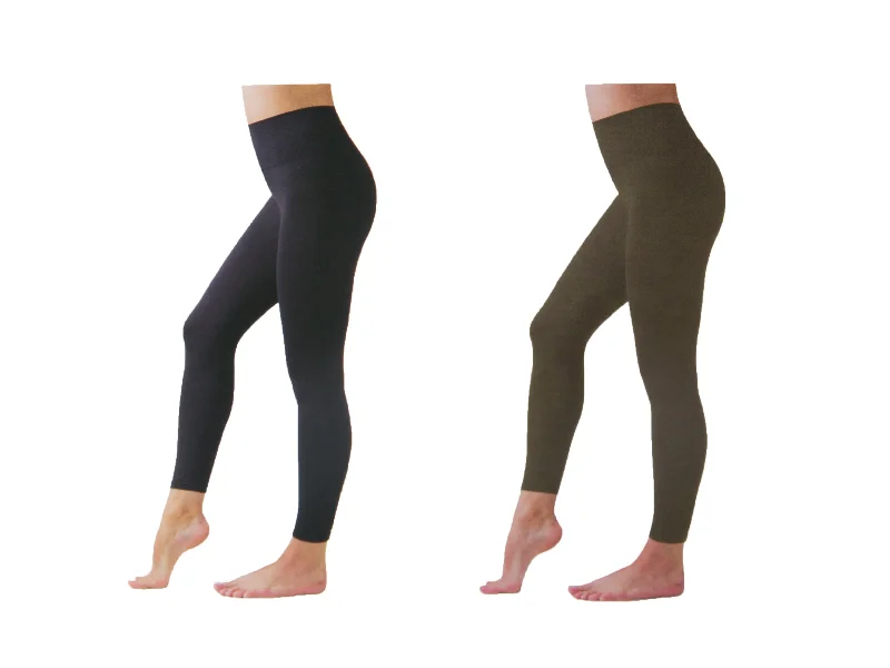 Warner's Textured No Muffin Top Leggings NEW Trendy Side-Pocket Leggings