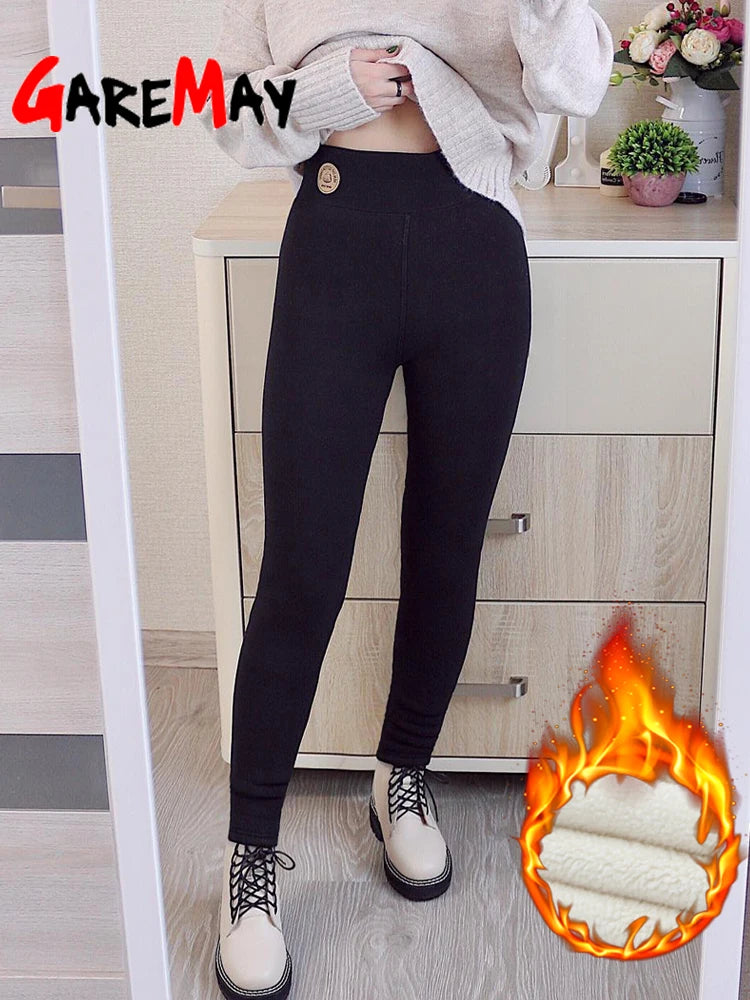 Women's Winter Leggings Slimming Velvet Thermal Pants Tight Grey Leggings Trendy Minimalist Leggings